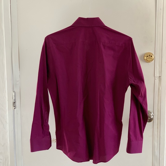 Burgundy Elegant Dress Shirt - Picture 2 of 4